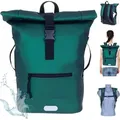 Produktbild: Rucksack Damen Plane Time Bag Evo 24 L Kurierrucksack Roll-Top A4 Freizeitrucksack Laptoprucksack wetterfest Outdoor Elephant 13074 Metallic Grün +f - Grün