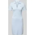 Produktbild: Tommy Hilfiger Knielanges Polokleid mit Logo-Stitching in Hellblau, Größe XS