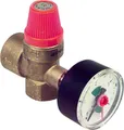Produktbild: Caleffi Membran-Sicherheitsventile 1/2 Zoll IG x 3/4 Zoll IG 2,5 Bar für Heizung mit Manometer