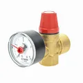 Produktbild: CALEFFI Membran-Sicherheitsventil 2,5 bar mit Manometer 1/2 Zoll (Eingang) 53214
