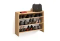 Produktbild: KOMTO Schuhregal Elexis 3 Schmal - Schuhablage Flur mit 3 Ebenen Offener Schuhschrank, Schuh Organizer Platzsparend 80 x 25 x 60 cm