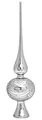Produktbild: SIKORA SP6 Highlights Christbaumspitze aus Glas mit Glitzer Verzierung 2 Größen, Farbe:Silber, Größe:H ca. 29 cm (für Bäume von ca. 120 bis 170 cm)