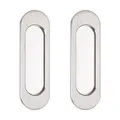 Produktbild: MOROBOR Selbstklebende ovale Griffe für Schiebetüren, 2 Stück, Aluminiumlegierung, verborgen, für Schiebetüren, Schränke, Schubladen (gebürsteter Stahl, 100 mm)