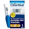 Produktbild: Clearblue Schwangerschaftstest Frühtest digital, Pregnancy Test, 1x Frühschwangerschaftstest/Schwangerschaftsfrühtest mit Wochenbestimmung, Schwangerschaft bestimmen, 25 mIU/ml