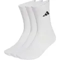 Produktbild: adidas Unisex Socken, 3er Pack - Cushioned Sportswear Crew Socks, Logo, gepolstert, einfarbig Weiß / 37-39