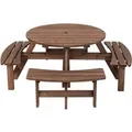 Produktbild: Costway Picknicktisch Set für 8 Personen Gartentisch Aus Massivholz