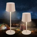 Produktbild: Akku Tischlampe LED Kabellos Lampe IP44 Dimmbar 33cm Outdoor Tischleuchte Beige
