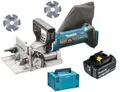 Produktbild: Makita DPJ180Z Akku-Nutfräse 18V DPJ180  + 1x Akku 5Ah im Makpac 3 + 2.Nutfräser