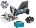 Produktbild: Makita DPJ180Z Akku-Nutfräse 18V DPJ180 Fräse mit 1x Akku 6Ah im Koffer Makpac 3