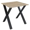 Produktbild: VCM my office Lona Schreibtisch sonoma-eiche quadratisch, X-Fuß-Gestell schwarz 80,0 x 80,0 cm