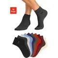Produktbild: Kurzsocken H.I.S, Herren, Gr. 39-42, bunt (1x marine, 1x orange, 1x khaki, 1x plum, 1x beige, meliert, 1x jeans, meliert, 1x grau, meliert, 1x anthrazit, meliert, 1x braun, 1x schwarz), Baumwollmischung, unifarben, elastisch, Socken, mit farbigem Innenbund
