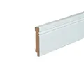 Produktbild: Kosche | Sockelleiste | Avantgarde | Hamburger Profil | MDF Foliert | 19 x 120 x 2500 mm | Weiß | Fußleiste | Hochwertig | Robust | 2.5 Meter