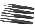 Produktbild: Donau Elektronik 4-teiliges Kunststoff Pinzetten Set, hitzebeständig bis 120°C
