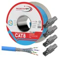 Produktbild: Cat 8 Verlegekabel Netzwerkkabel CAT 8.1 Kabel Ethernet LAN Cat8 RJ45 Stecker 50m Keine Wahl