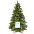 Produktbild: Premium Weihnachtsbaum künstlich 180cm - TESTSIEGER 10 Jahre GARANTIE - Naturgetreu, dichte Zweige, Künstlicher Weihnachtsbaum mit Holzständer, Christmas Tree Tannenbaum künstlich 180 cm Pure Living