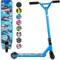 Produktbild: Kinder Stunt Scooter Blau Camo 360 Grad Spin 2 Rad Trick Land Surfer