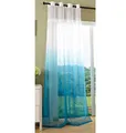 Produktbild: Schal transparent Farbverlauf Vorhang mit Ösen Gardine Voile, 1 Stück 245x140, Türkis, 204202