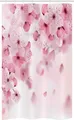 Produktbild: Abakuhaus Duschvorhang Badezimmer Deko Set aus Stoff mit Haken Breite 120 cm, Höhe 180 cm, japanisch Eastern Sakura Blumen