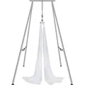 Produktbild: VEVOR Aerial Yoga Hängematte mit Yogarahmen 6 x 2,6 m, Weiß Yoga Swing Air Fliegen, Yoga-Schaukel Hammock Swing 250 kg Max. Tragfähigkeit, inkl.... - Weiß