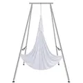 Produktbild: VEVOR Aerial Yoga Hängematte mit Yogarahmen 6 x 2,6 m, Wei_ Yoga Swing Air Fliegen, Yoga-Schaukel Hammock Swing 250 kg Max. Tragfähigkeit, inkl. Yog