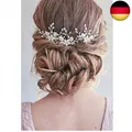 Produktbild: Unicra Silberhochzeit Blume Haarnadeln Braut Kopfschmuck Hochzeit Haarteile