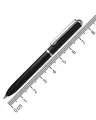 Produktbild: Miniatur Dreh-Kugelschreiber Black mit Metallclip D1-Standardmine | Mini-Kuli...