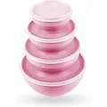 Produktbild: ProHome Vorratsdosen 4er Set Rund Rosa