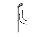 Produktbild: ledscom.de Kleiner LED Gartenstrahler mit Erdspieß SPICO für außen, IP44, schwarz, warmweiß