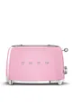 Produktbild: Smeg, 2x2 TSF01PKEU -Toaster, 2 Schlitze für 2 Scheiben, 6 Vergoldungsniveaus, Heizfunktion, Abtau- und Bagel- Funktion, Sammelschublade, 950W, Pink