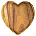 Produktbild: Levandeo® Dekoteller, Holzschale Akazie 25cm Herz Teller Snackschale Schale Obstschale 25 cm