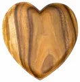 Produktbild: Holzschale Akazie 25cm Herz Teller Snackschale Schale Obstschale Dekoschale Holz