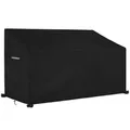 Produktbild: Dokon 3 Sitzer Gartenbank Abdeckung mit Belüftungsöffnungen Wasserdicht Winddicht UV-Beständiges Robustes Oxford-Gewebe Schutzhülle für Gartenbank, Gartensofa (163x66x63/89cm) - Schwarz