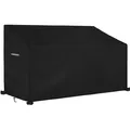 Produktbild: Schwarz wasserfeste Gartenbank Abdeckung mit verstellbarem Kordelzug 163x66cm
