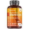 Produktbild: Vitamin D3 4000 IE - 400 Tabletten - Vitamin D trägt zur Erhaltung normaler Knochen - Sonnenvitamin - Cholecalciferol - Frei von Magnesiumstearat, Ohne Zusatzstoffe, Vegatarisch - WeightWorld