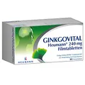 Produktbild: GINKGOVITAL Heumann® 240 mg Filmtabletten – Natürliche Unterstützung für Gedächtnis & Konzentration bei altersbedingt nachlassender Leistungsfähigkeit, mit Ginkgo-Biloba-Blätter-Trockenextrakt, 80 St