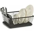 Produktbild: Zeller - Geschirrabtropfer mit Besteckhalter, schwarz
