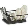 Produktbild: Geschirrabtropfer mit Besteckhalter, schwarz, ZELLER