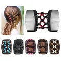 Produktbild: haarkamm elastisch perlen,haarspange dehnbar,6 Stücke Perlen Haarkämme Magie Elastische, Kamm Doppel Clips für Damen Mädchen Haarschmuck(6 Stück)
