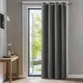 Produktbild: Deconovo Verdunklungsvorhänge mit Ösen Blickdichte Gardinen Blickdicht Dicke Thermogardine Kälteschutz warm Hitzeschutz, 160x132 cm(HöhexBreite), Hellgrau, 1 Stück