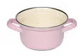 Produktbild: Riess, 0276-006, Kasserolle mit Chromrand 12, CLASSIC - BUNT/PASTELL, Farbe Rosa, Durchmesser 12 cm, Höhe 7,3 cm, Inhalt 0,5 Liter, Emaille, OHNE DECKEL, Deckel optional, Kochtopf, Induktion