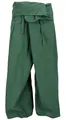 Produktbild: GURU SHOP Extra Lange Fischerhose aus Baumwolle, Wickelhose, XXXL Fisherman Pants Yogahose - Olivgrün, Herren/Damen