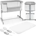 Produktbild: 3-in-1 Beistellbett, Reisebett & Babybett, höhenverstellbar, ab Geburt, grau - Grau