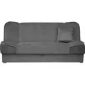 Produktbild: MIRJAN24 Schlafsofa Gabi mit Bettkasten, 3 Sitzer Sofa, Couch mit Schlaffunktion, Stilvoll Bettsofa, Wohnzimmer Polstersofa (Zetta 305) - Grau