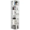 Produktbild: Mid.you Eckregal, Weiß, Holzwerkstoff, 5 Fächer, 38x186x38 cm, Made in EU, Wohnzimmer, Regale, Eckregale