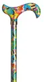 Produktbild: Gehstock Fashion-Derby CARIBIC DREAMS, eleganter Derbygriff aus Gießharz mit karibisch-maritimen Design, aufgesetzt auf einen Stock aus stabilem Leichtmetall, höhenverstellbar, Gummipuffer