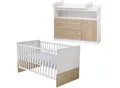 Produktbild: roba Kinderzimmerset 'Gabriella' inkl. Babybett ca. 70 x 140 cm & breite Wickelkommode, bicolor