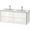 Produktbild: Duravit XSquare Waschtisch-Unterschrank XS417503636 128x56x47,8cm, 4 Schubkästen, weiß seidenmatt