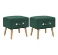 Produktbild: vidaXL Nachttisch Nachttische 2 Stk. Grün 40 x 35 x 40 cm Samt (2-St)