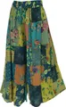 Produktbild: Patchwork Hose, Weite Boho Sommerhose - Grün, Damen, Viskose, Größe: S