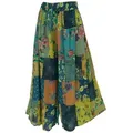 Produktbild: Guru-Shop Relaxhose Patchwork Hose, weite Boho Sommerhose - grün Boho grün S